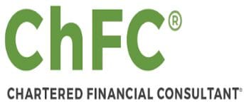 A green logo for an accredited financial consultant.